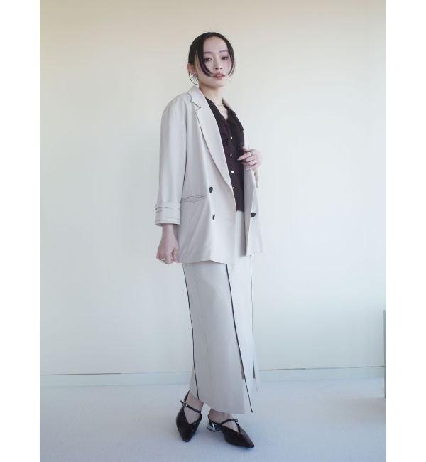 LAGUNAMOON「バイカラーボタンジャケット」|テーラードジャケット|