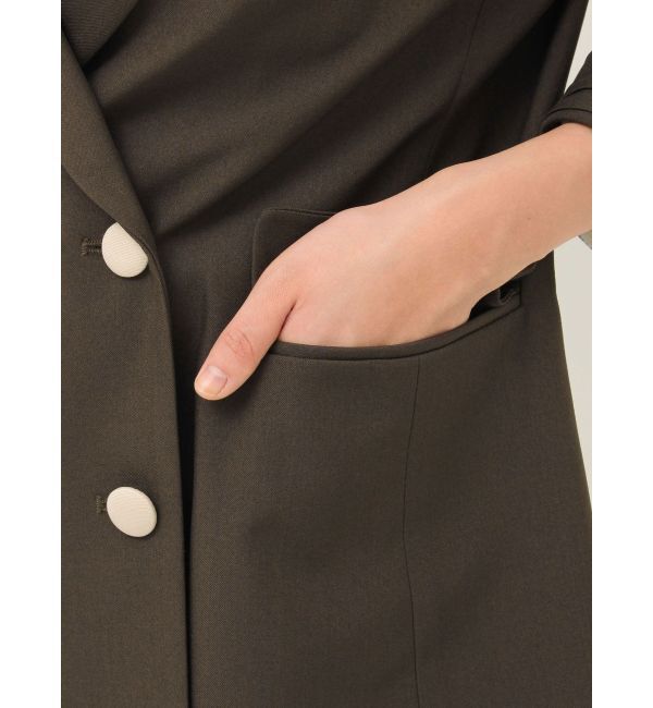 LAGUNAMOON「バイカラーボタンジャケット」|テーラードジャケット|