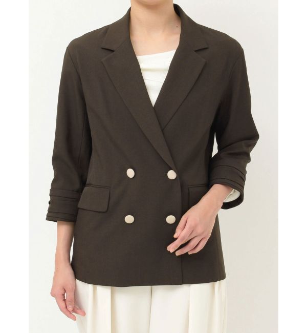 LAGUNAMOON「バイカラーボタンジャケット」|テーラードジャケット|