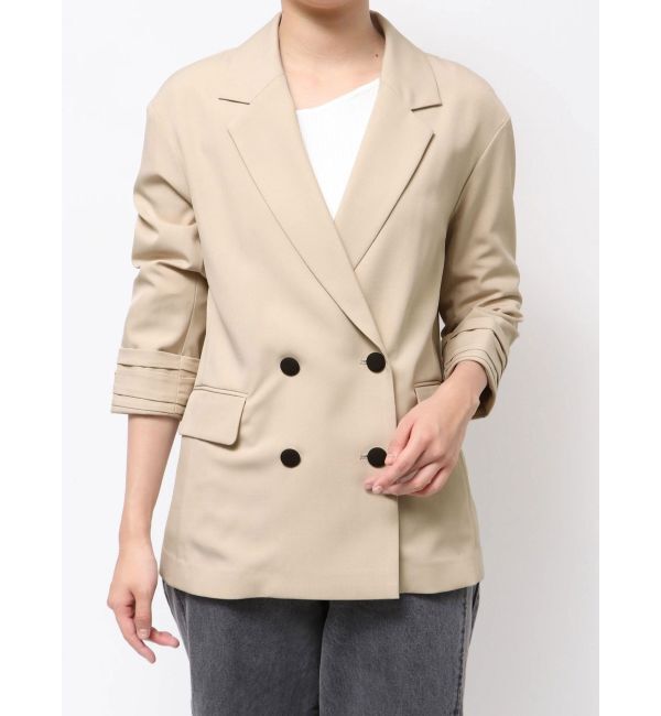 LAGUNAMOON「バイカラーボタンジャケット」|テーラードジャケット|