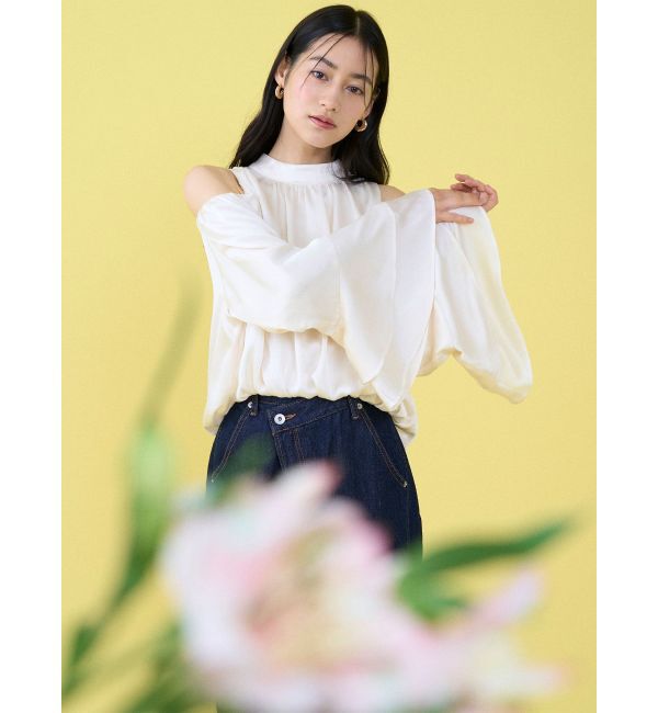 LAGUNAMOON「オープンショルダーボリュームブラウス」|シャツ・ブラウス|