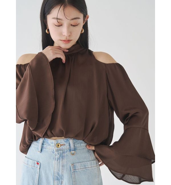 LAGUNAMOON「オープンショルダーボリュームブラウス」|シャツ・ブラウス|