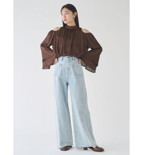 LAGUNAMOON「オープンショルダーボリュームブラウス」|シャツ・ブラウス|