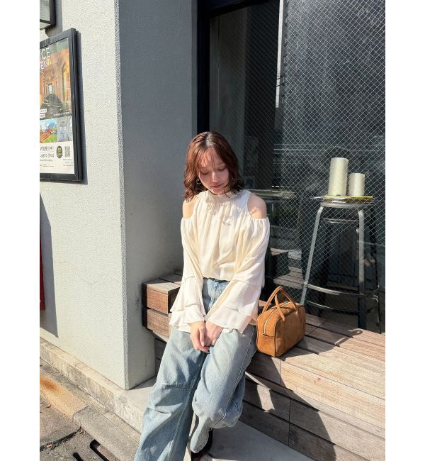 LAGUNAMOON「オープンショルダーボリュームブラウス」|シャツ・ブラウス|