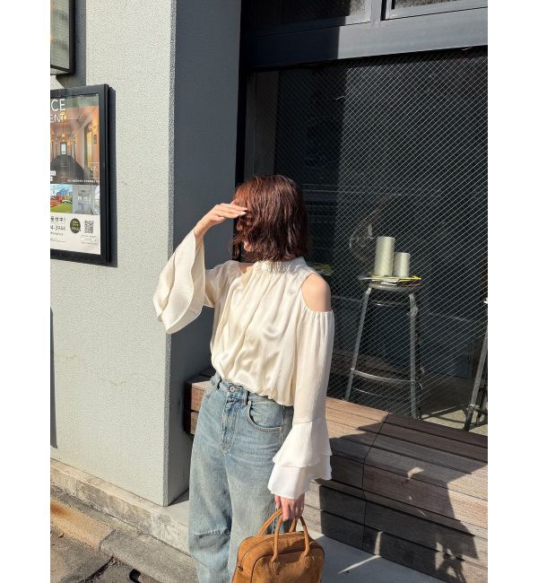 LAGUNAMOON「オープンショルダーボリュームブラウス」|シャツ・ブラウス|