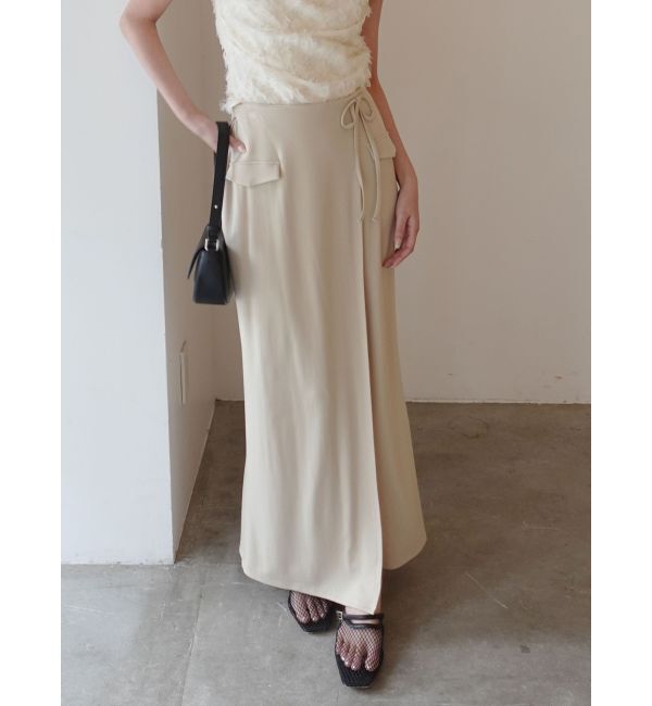 LAGUNAMOON「デザインポケットラップカットスカート」|スカート|ベージュ