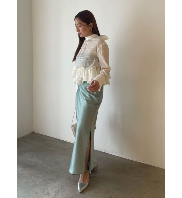 LAGUNAMOON「ボウタイボリュームヘムブラウス」|シャツ・ブラウス|