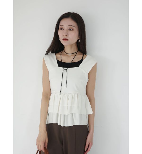 LAGUNAMOON「ボートネックニットタンク」|タンクトップ|