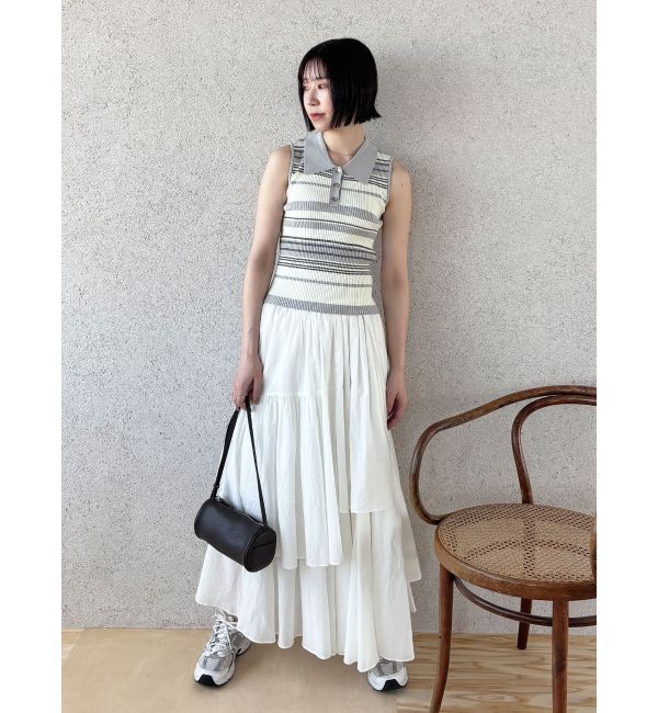 LAGUNAMOON「アシメティアードコットンスカート」|スカート|