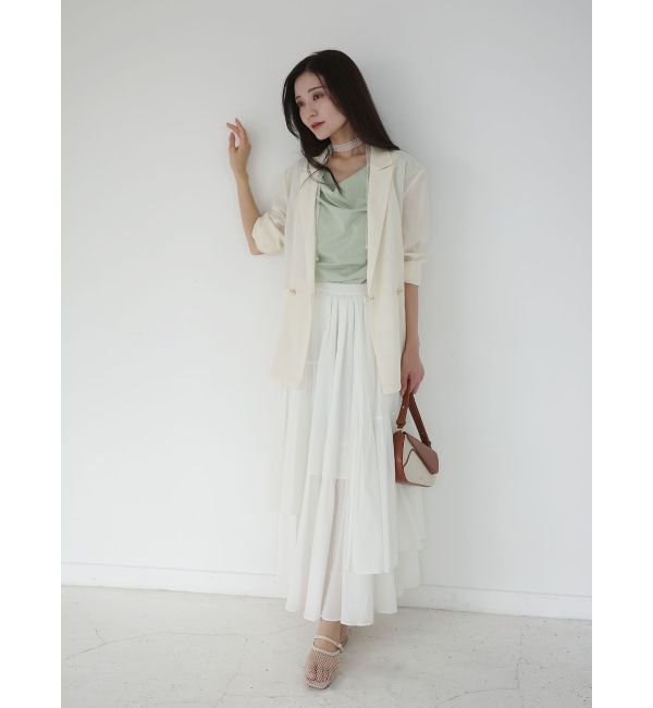 LAGUNAMOON「アシメティアードコットンスカート」|スカート|