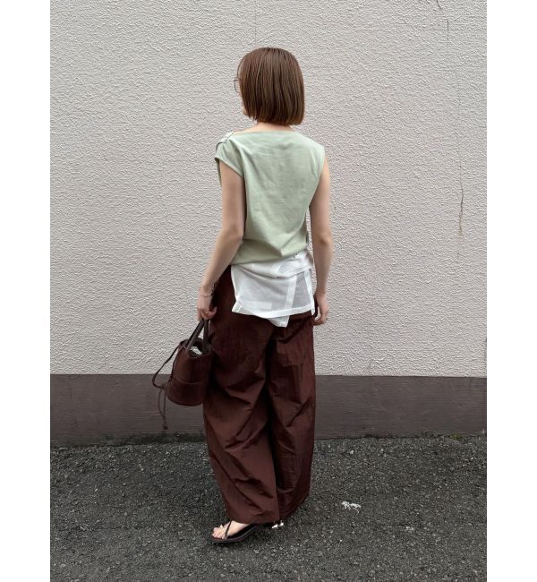 LAGUNAMOON「【接触冷感】オフショルドレープカットトップス」|Tシャツ・カットソー|