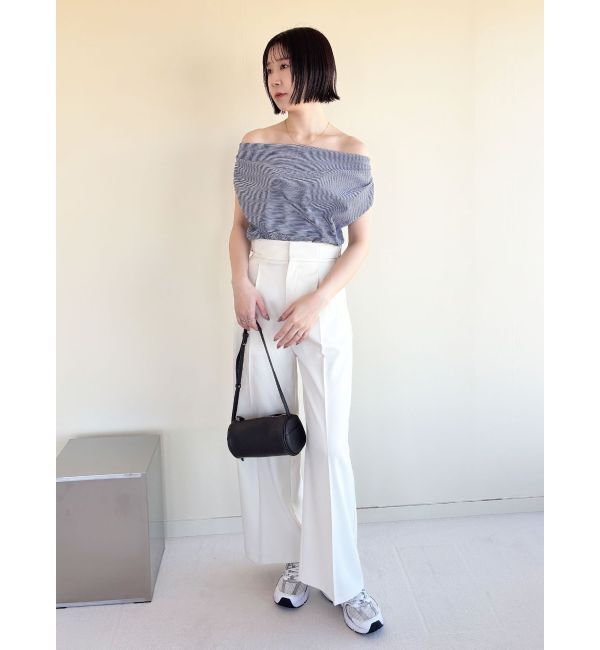 LAGUNAMOON「【接触冷感】オフショルドレープカットトップス」|Tシャツ・カットソー|