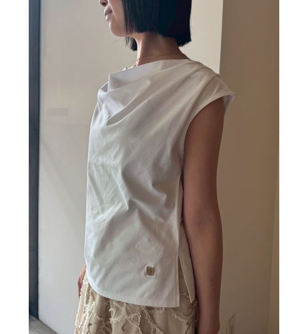 LAGUNAMOON「【接触冷感】オフショルドレープカットトップス」|Tシャツ・カットソー|