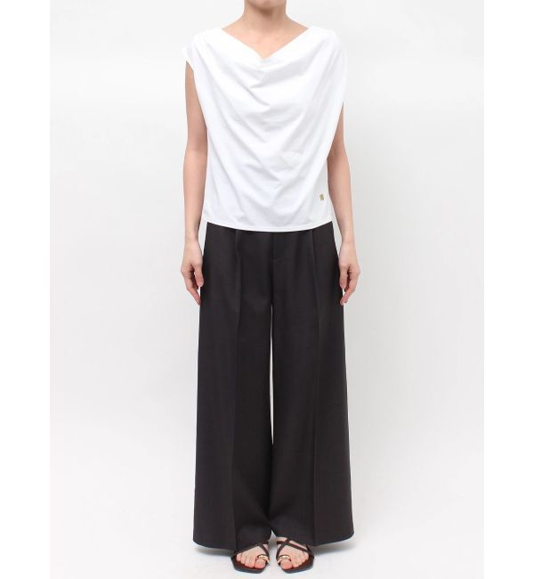 LAGUNAMOON「【接触冷感】オフショルドレープカットトップス」|Tシャツ・カットソー|