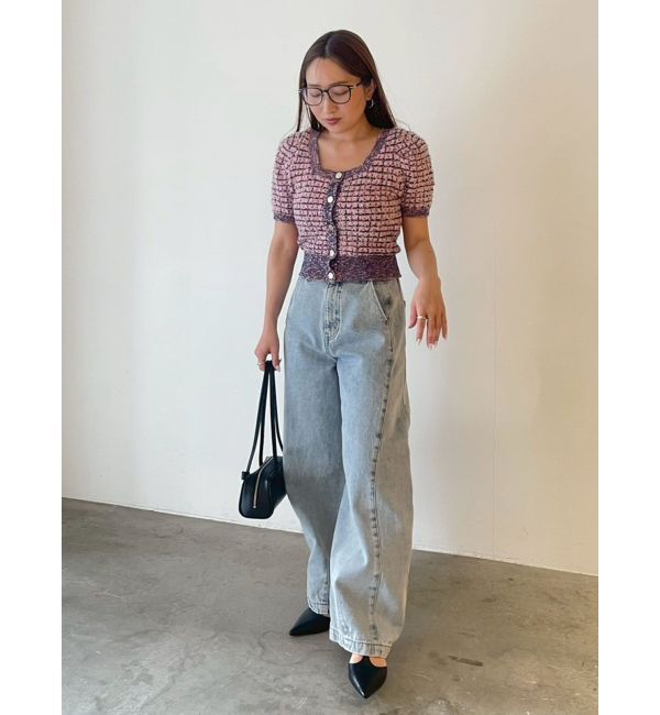 LAGUNAMOON「ツイードニットカーディガン」|カーディガン|