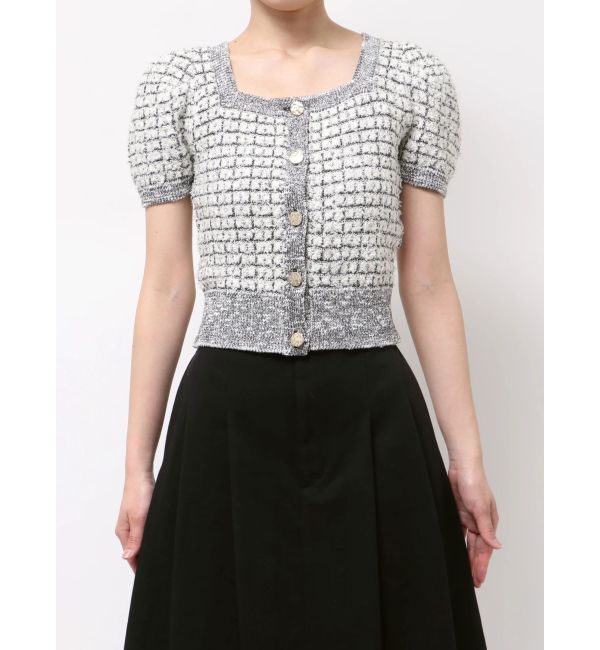 LAGUNAMOON「ツイードニットカーディガン」|カーディガン|