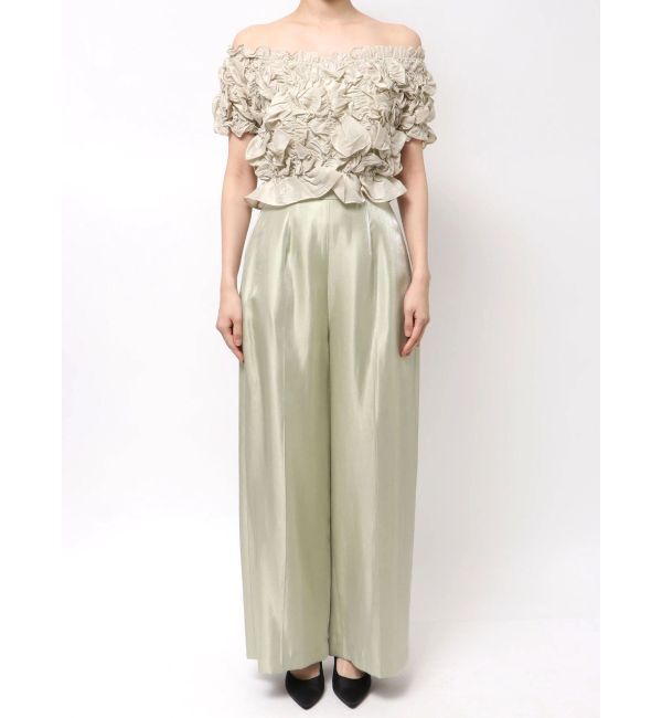 LAGUNAMOON「LADYシャーリングブラウスパンツドレス」|ドレス|