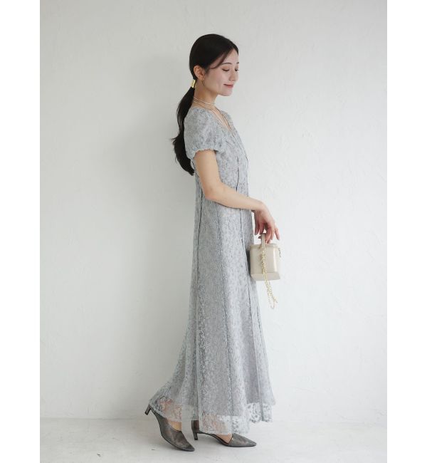 LAGUNAMOON「LADYスモールフラワーレースワンピース」|ドレス|