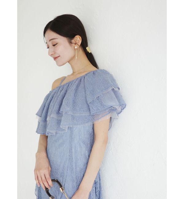 LAGUNAMOON「LADYレースフリルデザインボレロキャミワンピース」|ドレス|