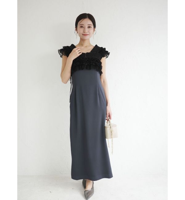 LAGUNAMOON「LADYミックステクスチャーボレロキャミワンピース」|ワンピース|