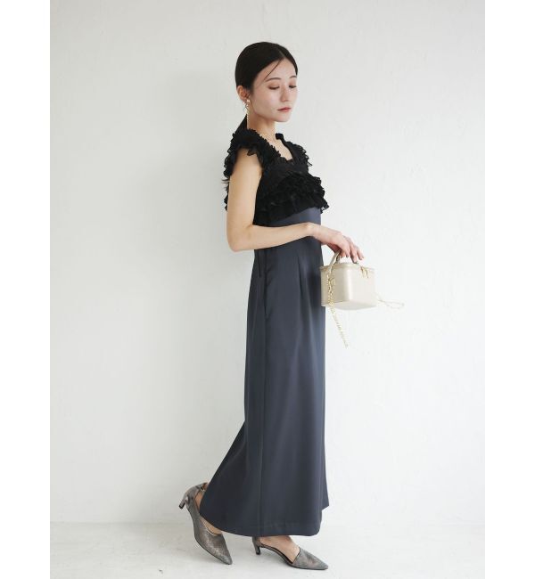 LAGUNAMOON「LADYミックステクスチャーボレロキャミワンピース」|ワンピース|