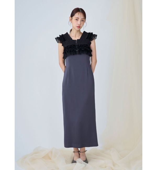 LAGUNAMOON「LADYミックステクスチャーボレロキャミワンピース」|ワンピース|