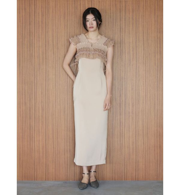 LAGUNAMOON「LADYミックステクスチャーボレロキャミワンピース」|ワンピース|