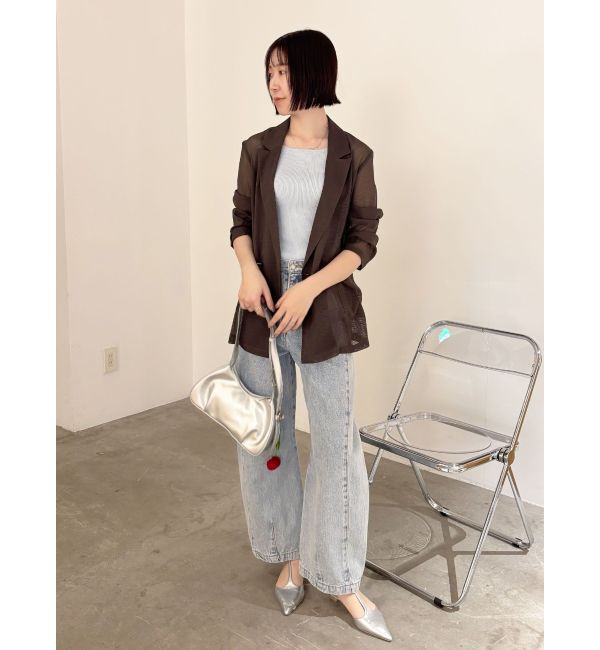 LAGUNAMOON「セミワイドカーブデニムパンツ」|デニム|