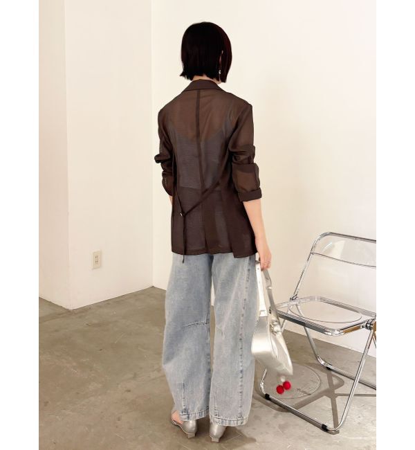 LAGUNAMOON「セミワイドカーブデニムパンツ」|デニム|