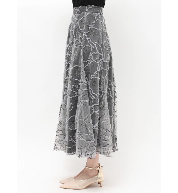 LAGUNAMOON「LADYベストセットフラワーチュールフレアスカート」|ワンピース|