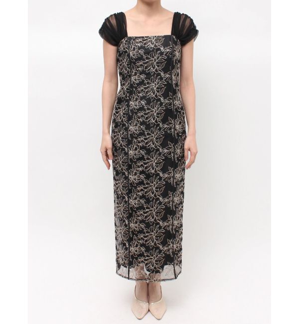 LAGUNAMOON「LADYラメフェザーエンブロイダリードレス」|ワンピース|