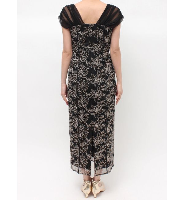 LAGUNAMOON「LADYラメフェザーエンブロイダリードレス」|ワンピース|