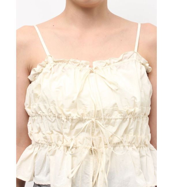 LAGUNAMOON「ギャザーペプラムキャミソール」|キャミソール|