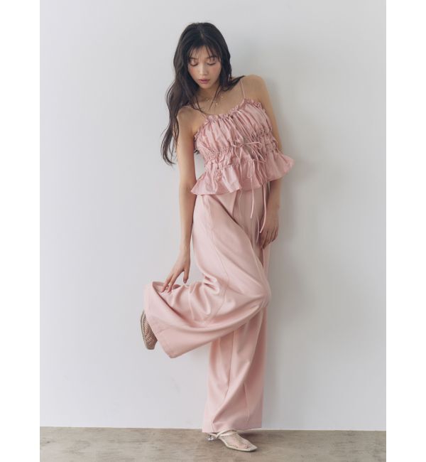 LAGUNAMOON「ギャザーペプラムキャミソール」|キャミソール|