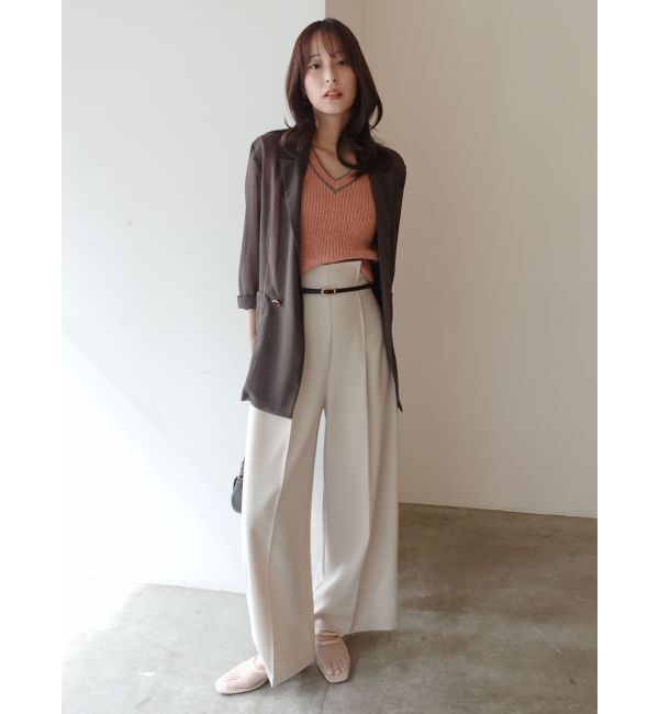 LAGUNAMOON「バイカラーベルトライトパンツ」|その他|