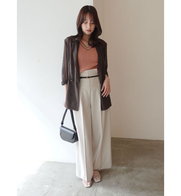 LAGUNAMOON「バイカラーベルトライトパンツ」|その他|