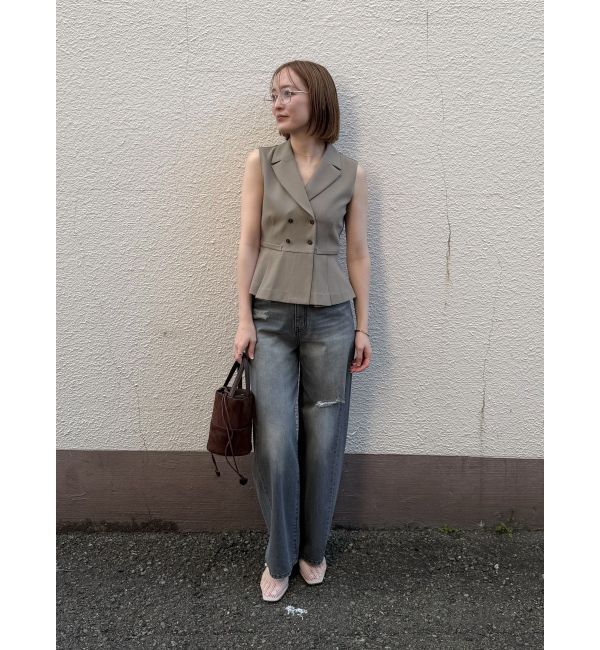 LAGUNAMOON「リップドデニムパンツ」|デニム|