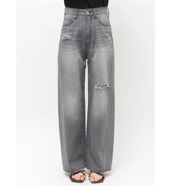 LAGUNAMOON「リップドデニムパンツ」|デニム|