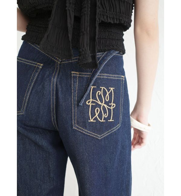 LAGUNAMOON「LMロゴセミワイドデニムパンツ」|デニム|