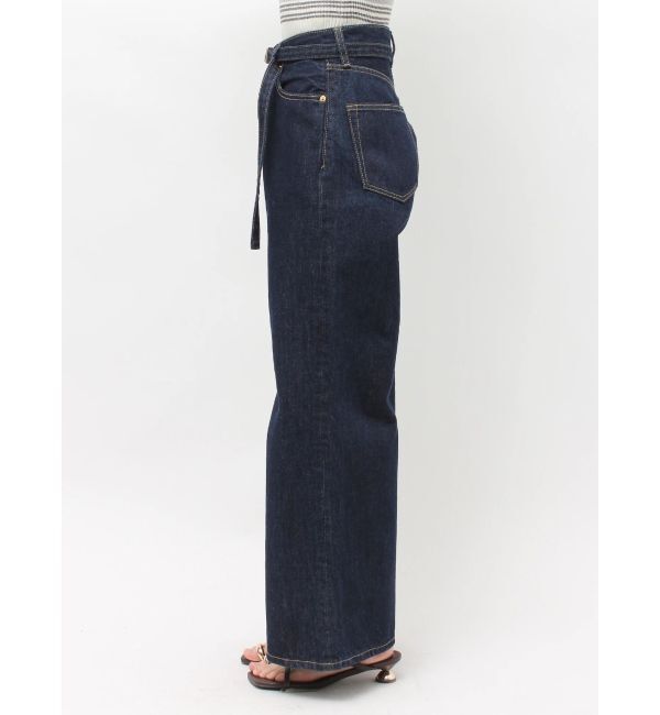 LAGUNAMOON「LMロゴセミワイドデニムパンツ」|デニム|