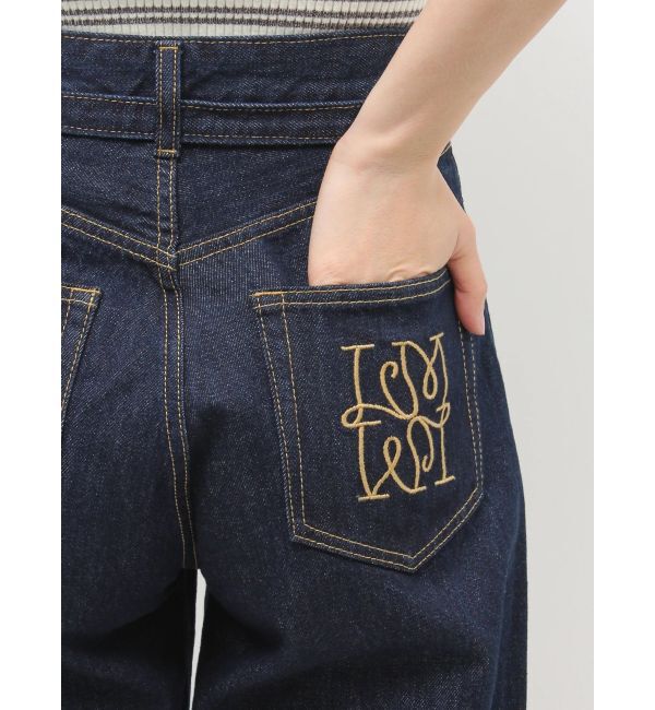 LAGUNAMOON「LMロゴセミワイドデニムパンツ」|デニム|