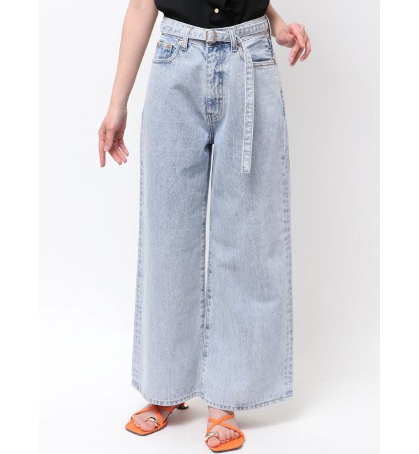 LAGUNAMOON「LMロゴセミワイドデニムパンツ」|デニム|