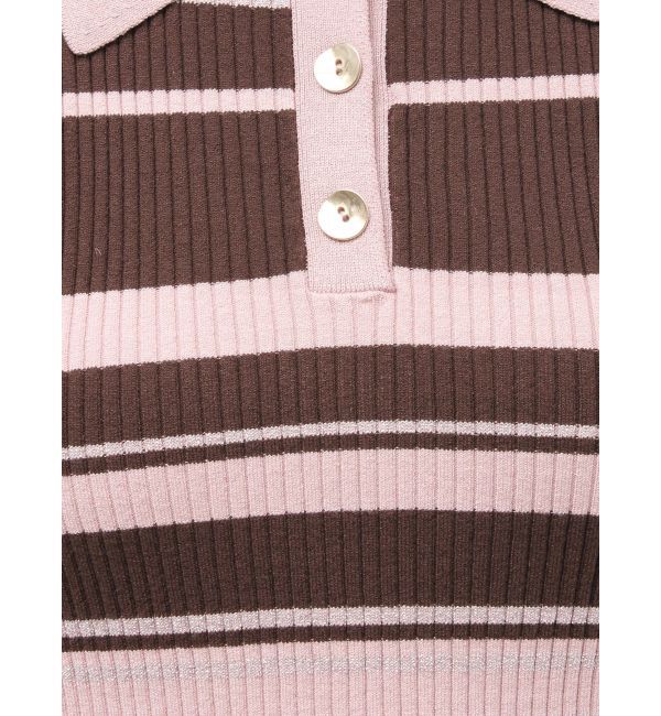LAGUNAMOON「シャツカラーノースリニットプルオーバー」|ニット・セーター|