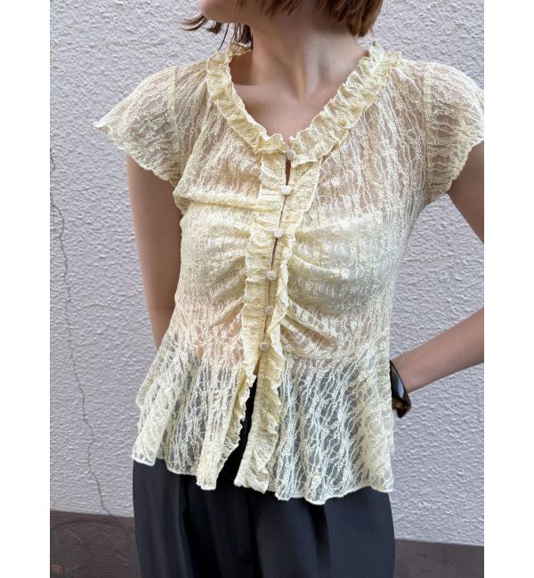 LAGUNAMOON「レースフリルペプラムトップス」|Tシャツ・カットソー|