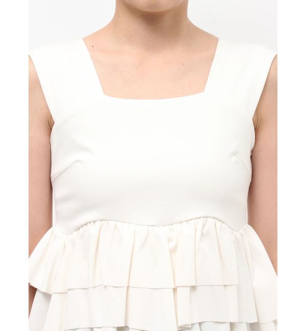 LAGUNAMOON「カーブペプラムカットノースリトップス」|Tシャツ・カットソー|