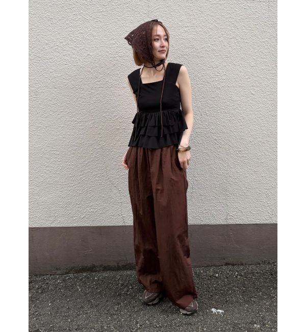 LAGUNAMOON「カーブペプラムカットノースリトップス」|Tシャツ・カットソー|