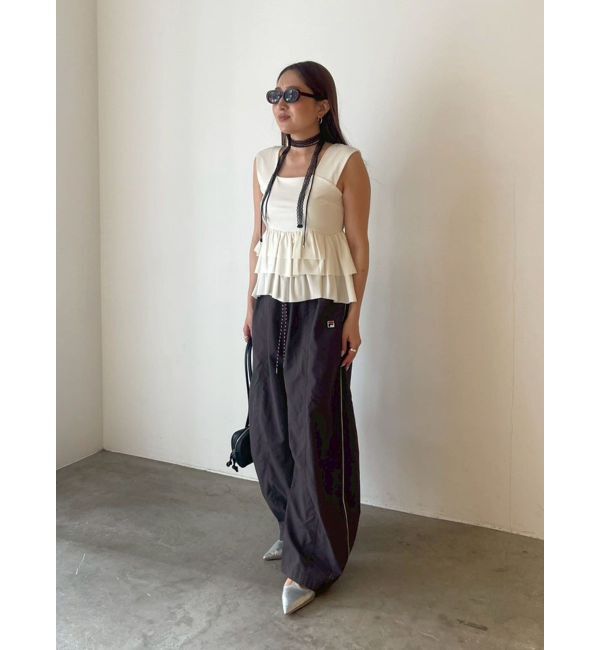 LAGUNAMOON「カーブペプラムカットノースリトップス」|Tシャツ・カットソー|