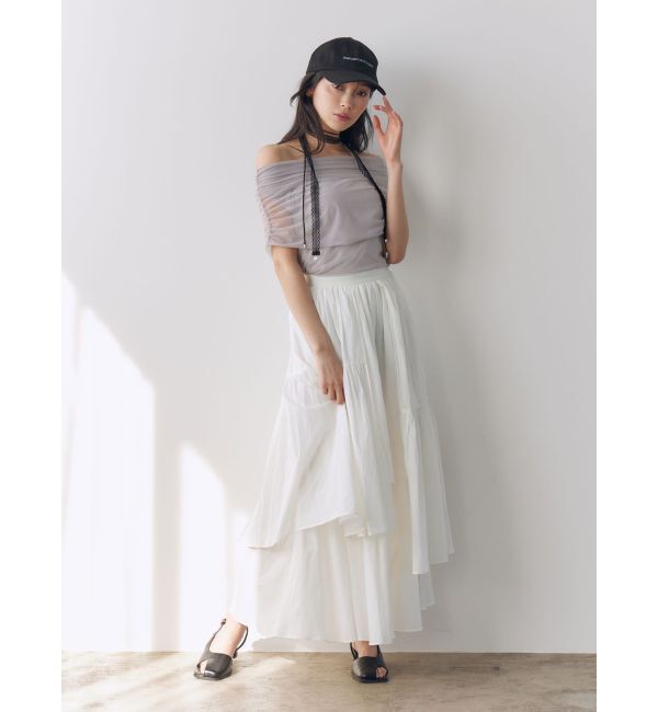 LAGUNAMOON「オフショルチュールトップス」|Tシャツ・カットソー|