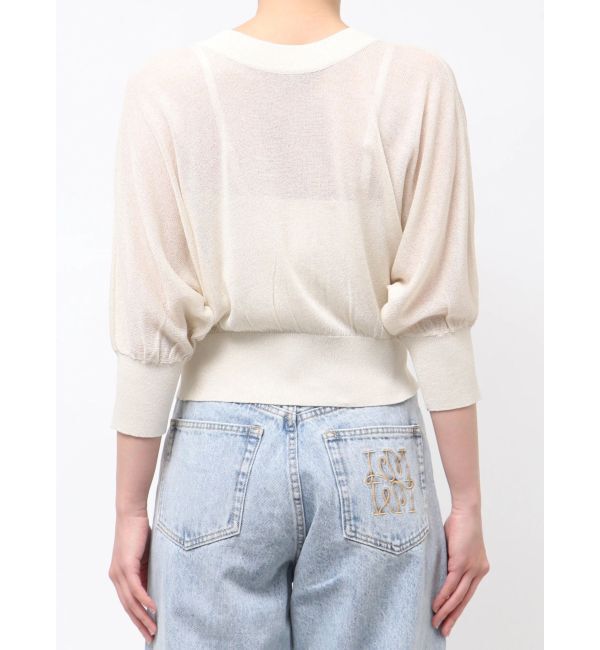 LAGUNAMOON「2WAYラメシアーニットカーディガン」|カーディガン|