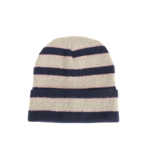 jouetie「マルチボーダービーニー」|ニット帽|ブルー
